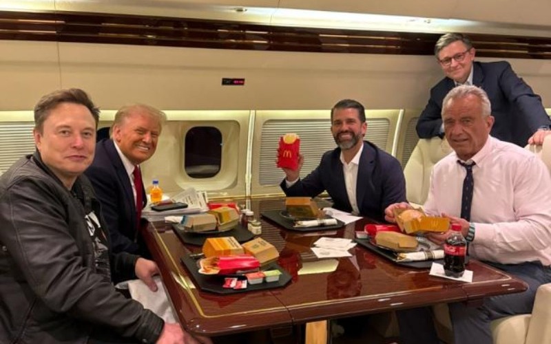 Donald Trump y su hijo Donald Jr vuelven a promocionar McDonald's junto a Kennedy