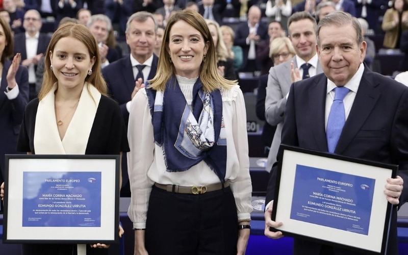 Edmundo González Urrutia recibió el Premio Sájarov del Parlamento Europeo