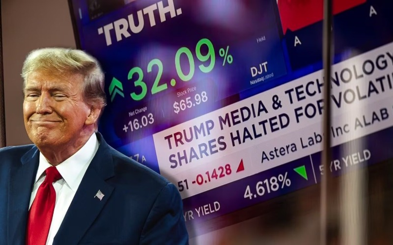 Trump Media se desploma 20 % en Wall Street tras la euforia inicial por las elecciones
