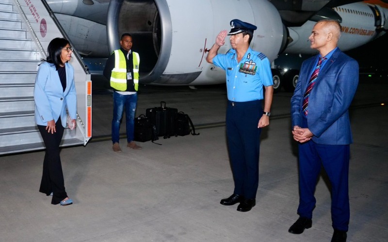 Vicepresidenta Delcy Rodríguez arribó a la India para afianzar relaciones bilaterales