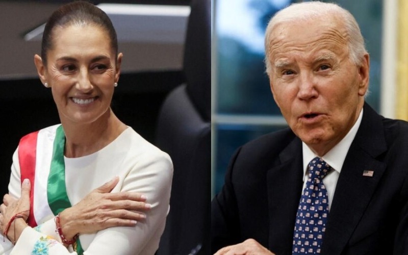 Joe Biden y  Claudia Sheinbaum se reúnen por primera vez y hablan de seguridad e inmigración