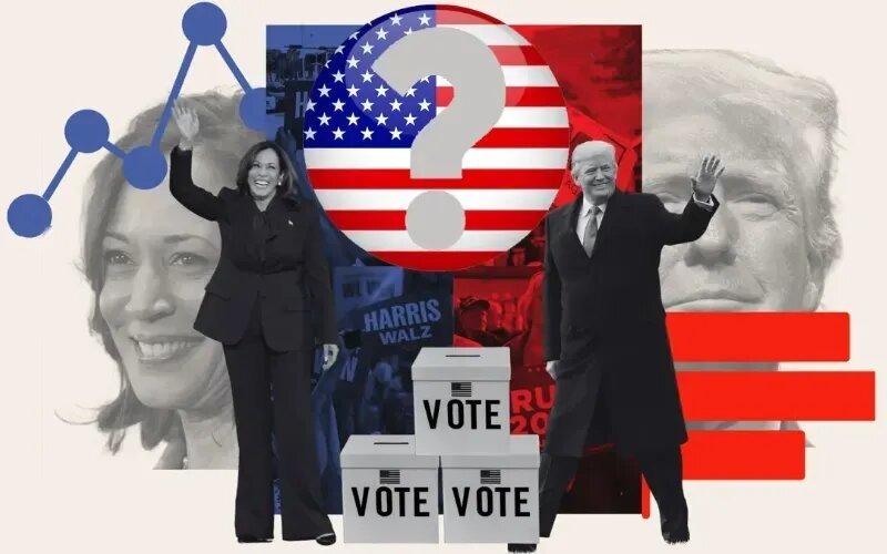 Donald Trump mantiene ventaja en delegados con 214 frente a 187 de Kamala Harris